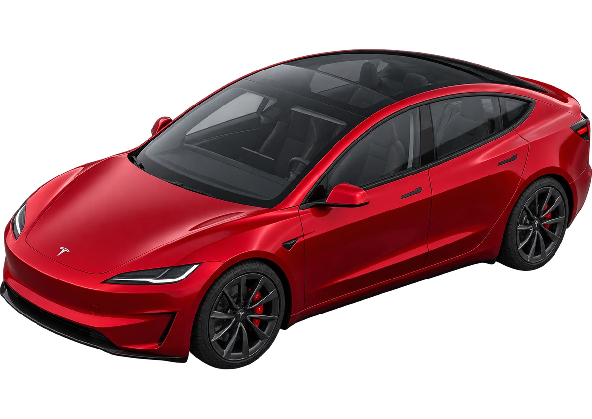 Tesla Model 3 Performance rojo